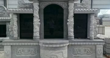 哈密 芝麻灰高档墓碑，土墓，可定制