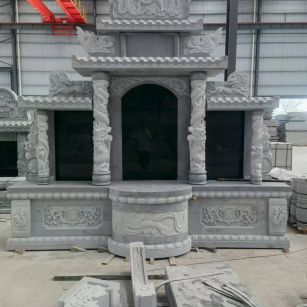 哈密 芝麻灰高档墓碑，土墓，可定制