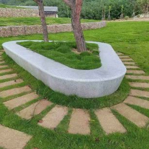 哈密 芝麻白光面整石坐凳