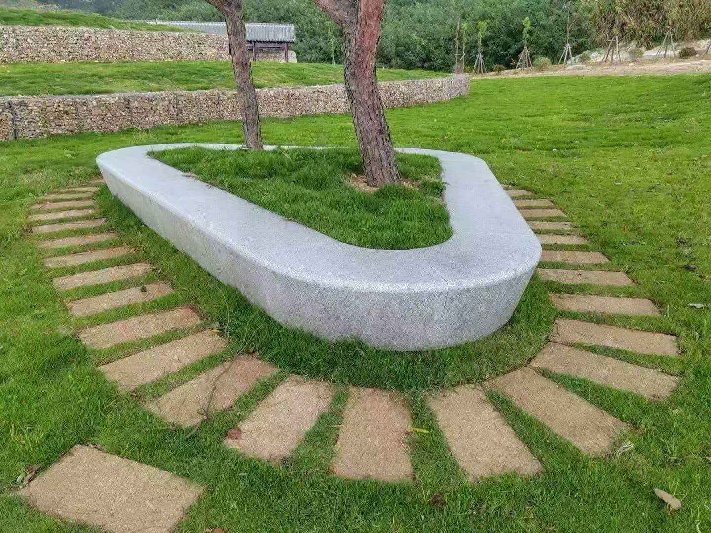 哈密 芝麻白光面整石坐凳